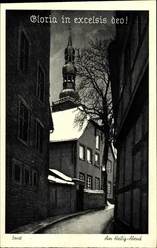 Ak Soest, Turmsingen auf St. Peter am Heiligabend, Gloria in excelsis Deo