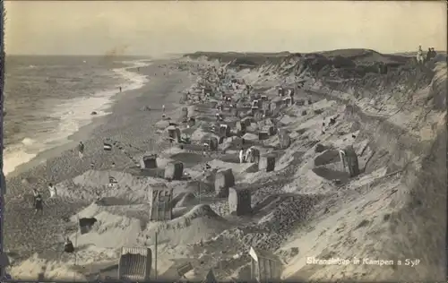 Foto Ak Kampen auf Sylt, Strandleben