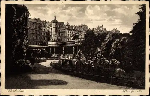 Ak Karlovy Vary Karlsbad Stadt, Stadtpark