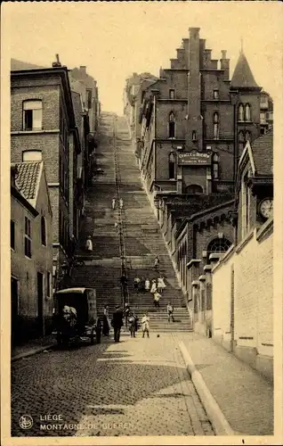 Ak Liège Lüttich Wallonien, Montagne de Bueren