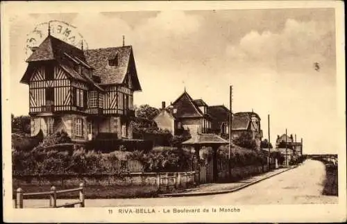 Ak Ouistreham Riva Bella Calvados, Le Boulevard de la Manche