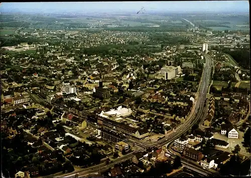 Ak Datteln im Ruhrgebiet Westfalen, Stadtmitte, Fliegeraufnahme