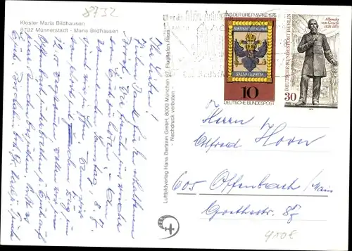 Ak Münnerstadt in Unterfranken, Kloster Maria Bildhausen