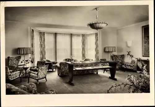 Ak Bad Kissingen, Lesezimmer im Sanatorium Dapper