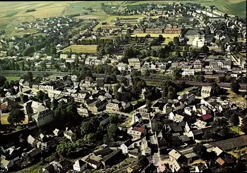 Ak Oberkotzau an der Saale, Ortsmitte, Südteil