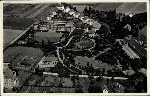 Ak Bad Pyrmont in Niedersachsen, Kindererholungsheim, Panorama vom Ort