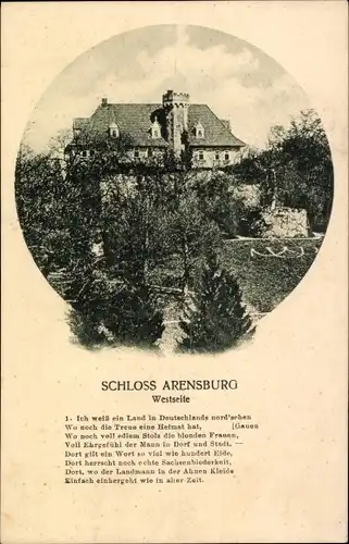 Lied Ak Feltens, Hugo, Steinbergen Rinteln in Niedersachsen, Schloss Arensburg