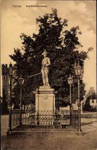 Ak Kalkar am Niederrhein, Seydlitz Denkmal