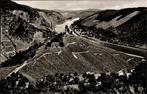 Ak Klotten an der Mosel, Burg Coraidelstein, Panorama