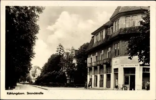 Ak Ostseebad Kühlungsborn im Kreis Rostock, Strandstraße, HO Geschäftshaus