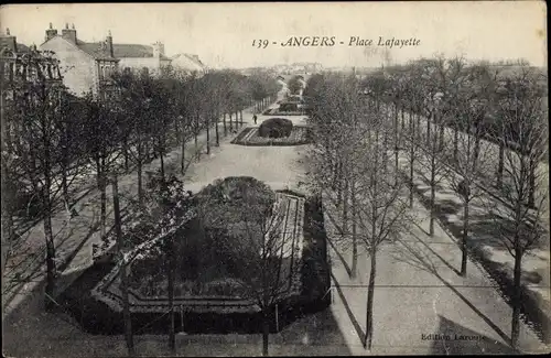 Ak Angers Maine et Loire, Place Lafayette