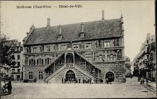 Ak Mulhouse Mülhausen Elsass Haut Rhin, Hôtel de Ville