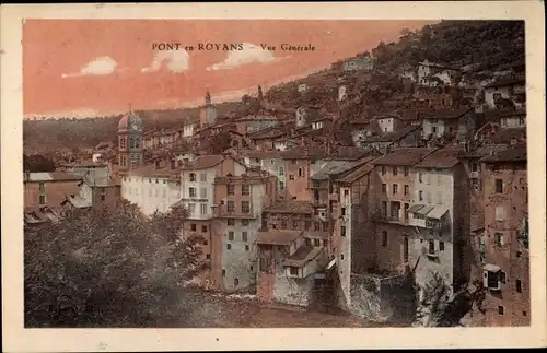 Ak Pont en Royans Isère, Vue Generale
