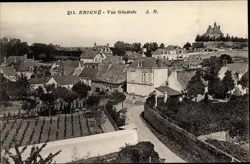 Ak Erigné Maine et Loire, vue générale