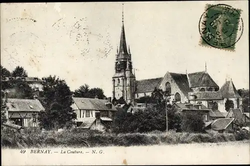 Ak Bernay Eure, La Couture, Ortsansicht