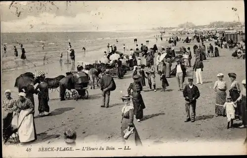 Ak Berck Plage Pas de Calais, L'Heure du bain