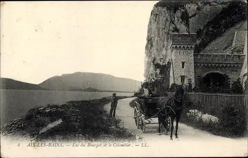 Ak Aix les Bains Savoie, Lac du Bourget et le Colombier