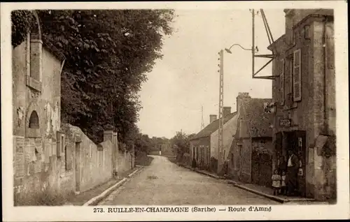 Ak Ruillé en Champagne Sarthe, Route d'Amne