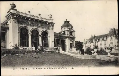 Ak Vittel Lothringen Vosges, Le Casino et le Pavillon de Ceres