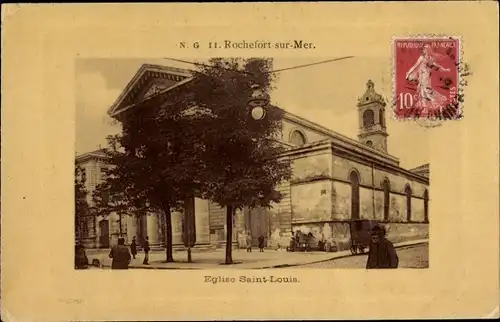Ak Rochefort sur Mer Charente Maritime, Eglise Saint Louis