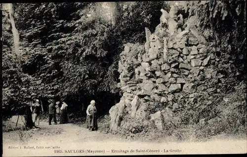 Ak Saulges Mayenne, Ermitage de Saint Cenere, La Grotte