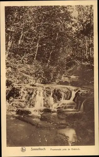 Ak Diekirch Luxemburg, Sasselbach, Promenade
