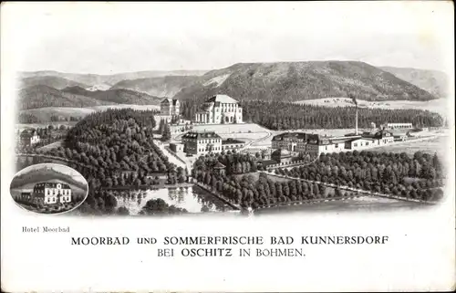 Ak Lázně Kundratice Bad Kunnersdorf Osečná Oschitz Region Reichenberg, Hotel Moorbad