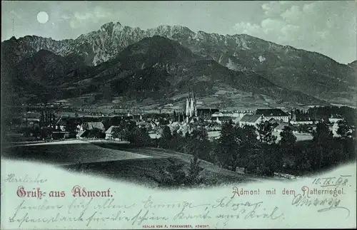 Mondschein Ak Admont Steiermark, Panorama, Natterriegel