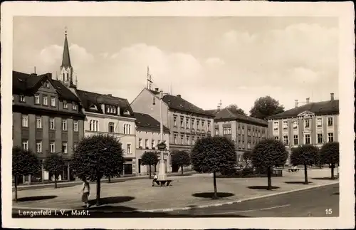 Ak Lengenfeld Vogtland Sachsen, Markt