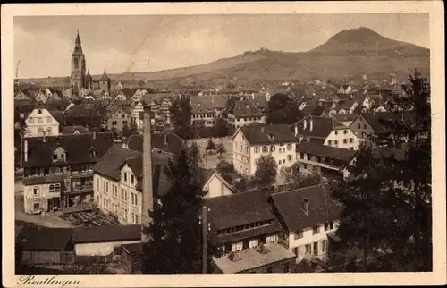 Ak Reutlingen, Blick auf den Ort mit Alm