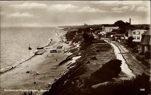 Ak Ustronie Morskie Henkenhagen Pommern, Blick auf den Strand