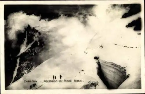Ak Chamonix Mont Blanc Haute Savoie, Aufstieg zum Mont Blanc