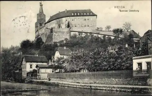 Ak Weida in Thüringen, Blick auf Schloß Osterburg