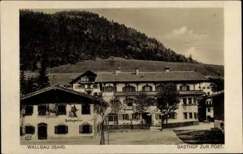 Ak Wallgau Oberbayern, Gasthof zur Post
