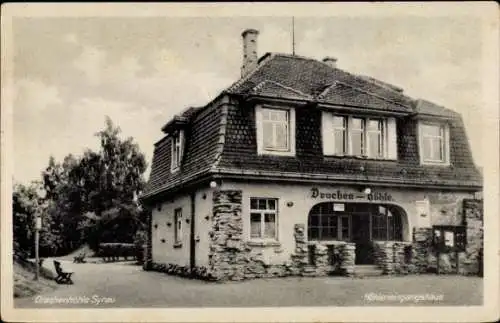 Ak Syrau Rosenbach im Vogtland, Drachenhöhle, Eingang