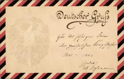 Wappen Ak, Deutscher Gruß