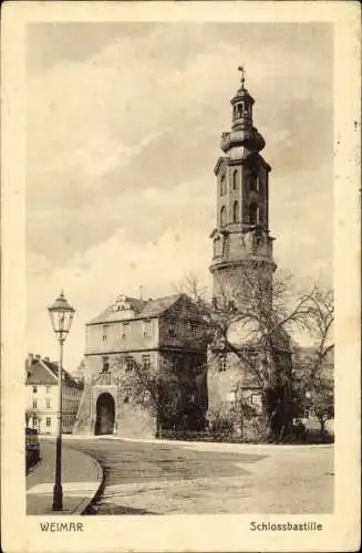 Ak Weimar in Thüringen, Blick auf die Schlossbastille
