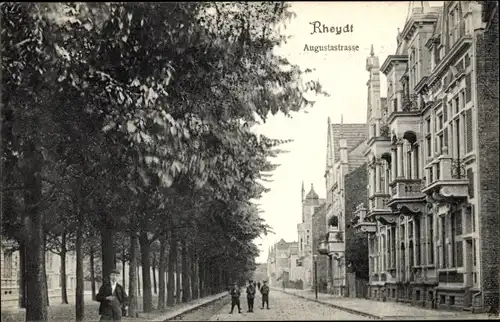 Ak Rheydt Mönchengladbach Niederrhein, Augustastraße, Wohnhäuser, Anwohner