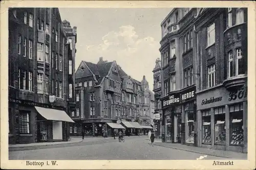 Ak Bottrop im Ruhrgebiet, Altmarkt, Schuhhaus, Geschäfte