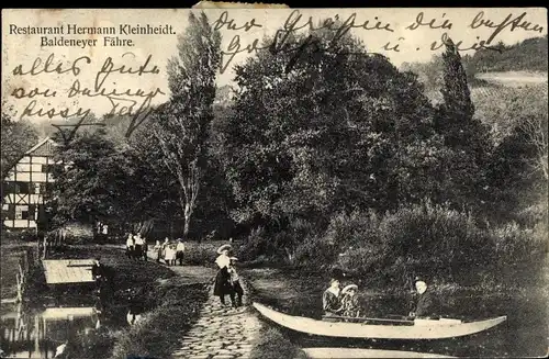 Ak Baldeney Essen im Ruhrgebiet, Restaurant, Baldeneyer Fähre