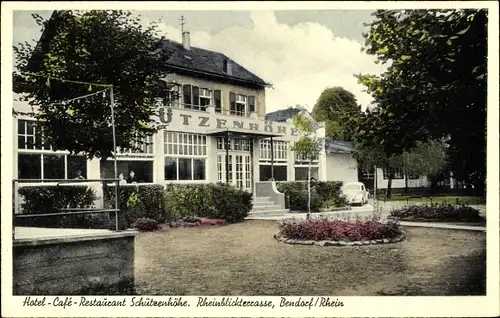 Ak Bendorf am Rhein, Hotel Cafe Restaurant Schützenhöhe, Rheinblickterrasse