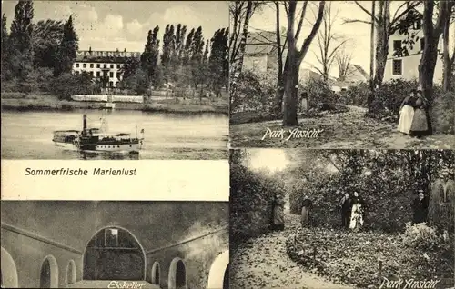 Ak Metternich Koblenz am Rhein, Sommerfrische Marienlust, Restaurant und Pensionat, Eiskeller