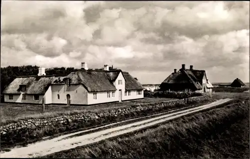 Ak Kampen auf Sylt, Weg zum Watt, Häuser