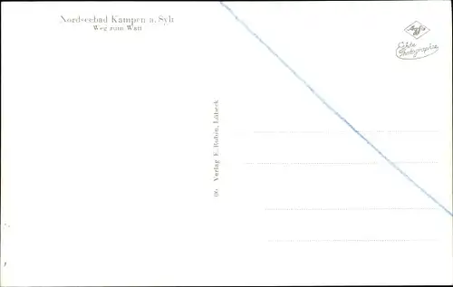Ak Kampen auf Sylt, Weg zum Watt, Häuser