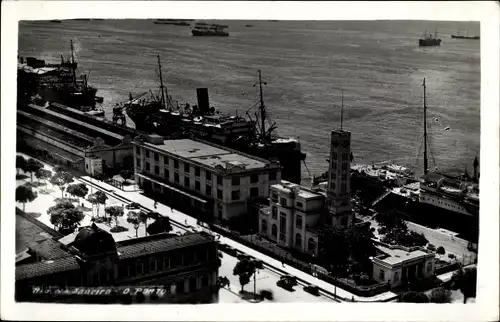 Ak Rio de Janeiro Brasilien, Hafen