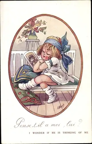 Künstler Ak Wuyts, A., Pense t il a moi, lui? I wonder if he is thinking of me