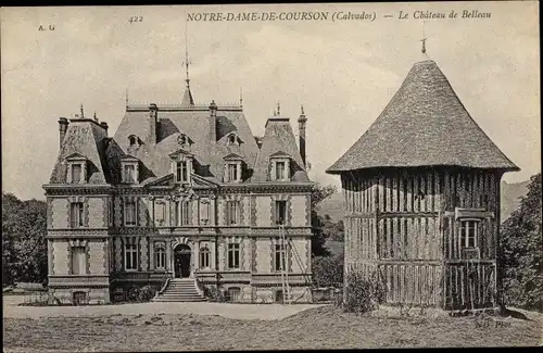 Ak Notre Dame de Courson Calvados, Le Chateau de Belleau