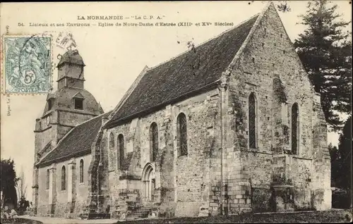 Ak Notre Dame d'Estrées Calvados, L'Eglise