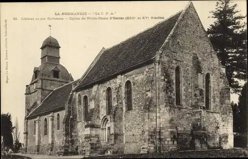 Ak Notre Dame d'Estrées Calvados, L'Eglise