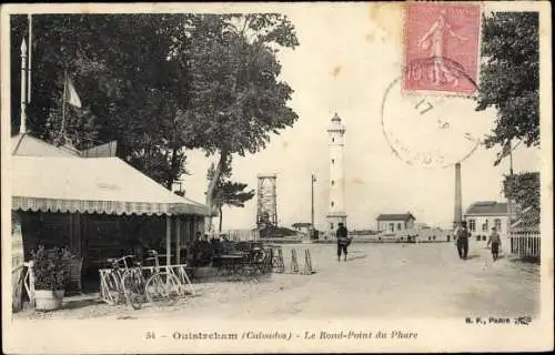 Ak Ouistreham Calvados, Le Rond Point du Phare